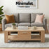 TV Unit & Coffee Table Set Storage Drawer Pine