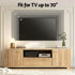 TV Unit & Coffee Table Set Storage Drawer Pine