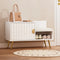 Artiss Shoe Storage Bench White PU Leather Seat Holds 6 Pairs