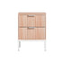 2X Bedside Table 2 Drawers Storage Nightstand Cabinet Metal Legs Pine