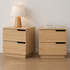 Artiss 2X Bedside Table 2 Drawers Nightstand Pine