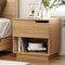 Bedside Table 1 Drawer 1 Shelf Nightstand Pine