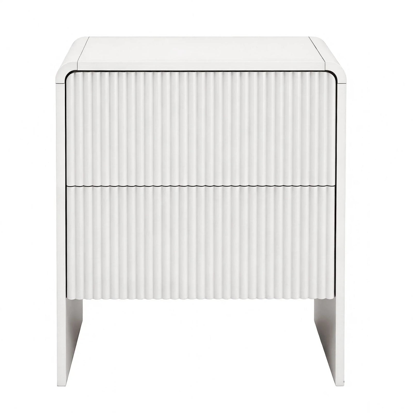 Bedside Table 2 Drawers - Beige