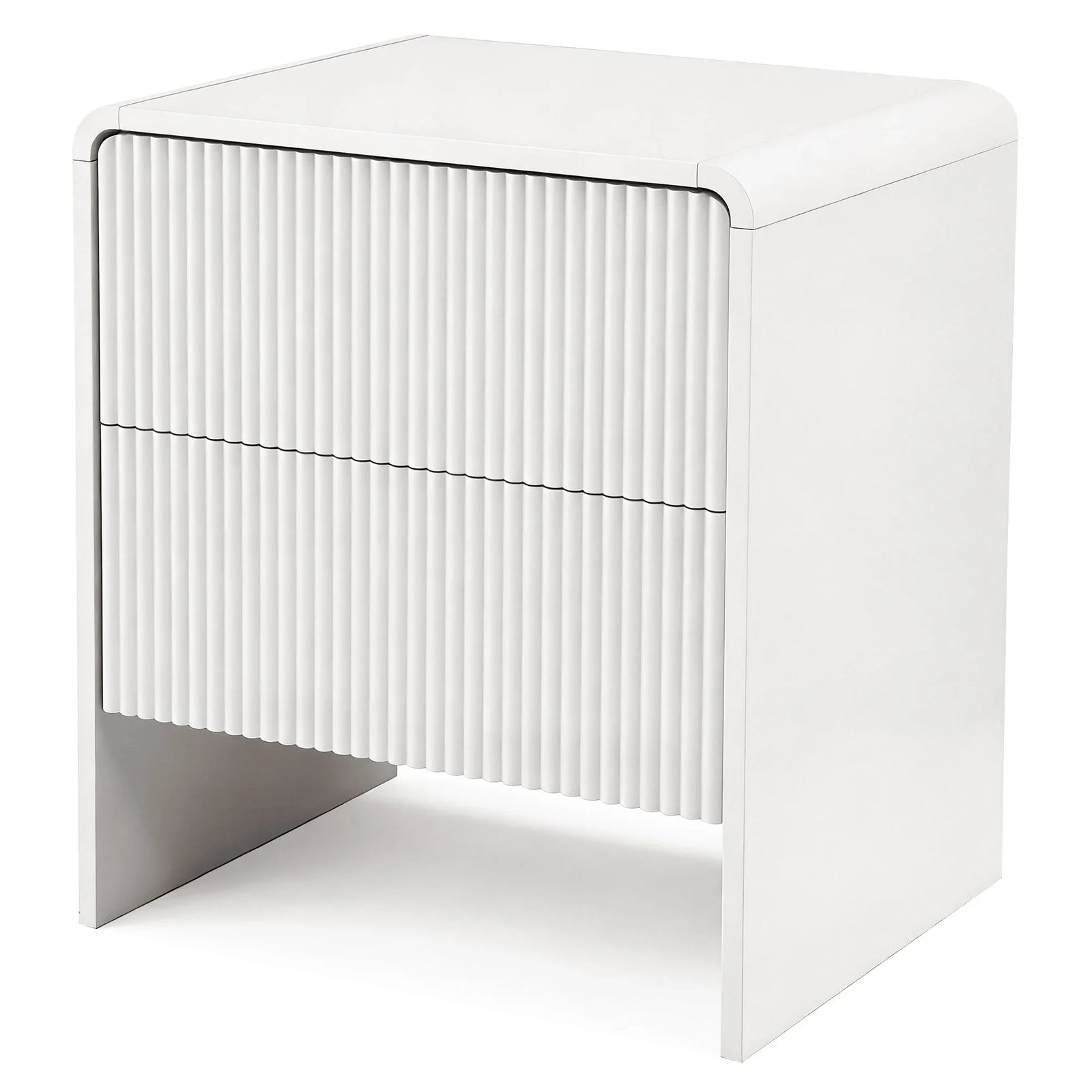 Bedside Table 2 Drawers - Beige