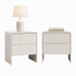 Artiss 2x Bedside Table 2 Drawers - Beige