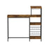 Artiss Industrial Bar Table with Wine Rack Cup Holder Multi-Level Storage 122cm Walnut
