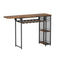 Artiss Industrial Bar Table with Wine Rack Built-in Cup Holder Extendable 140cm