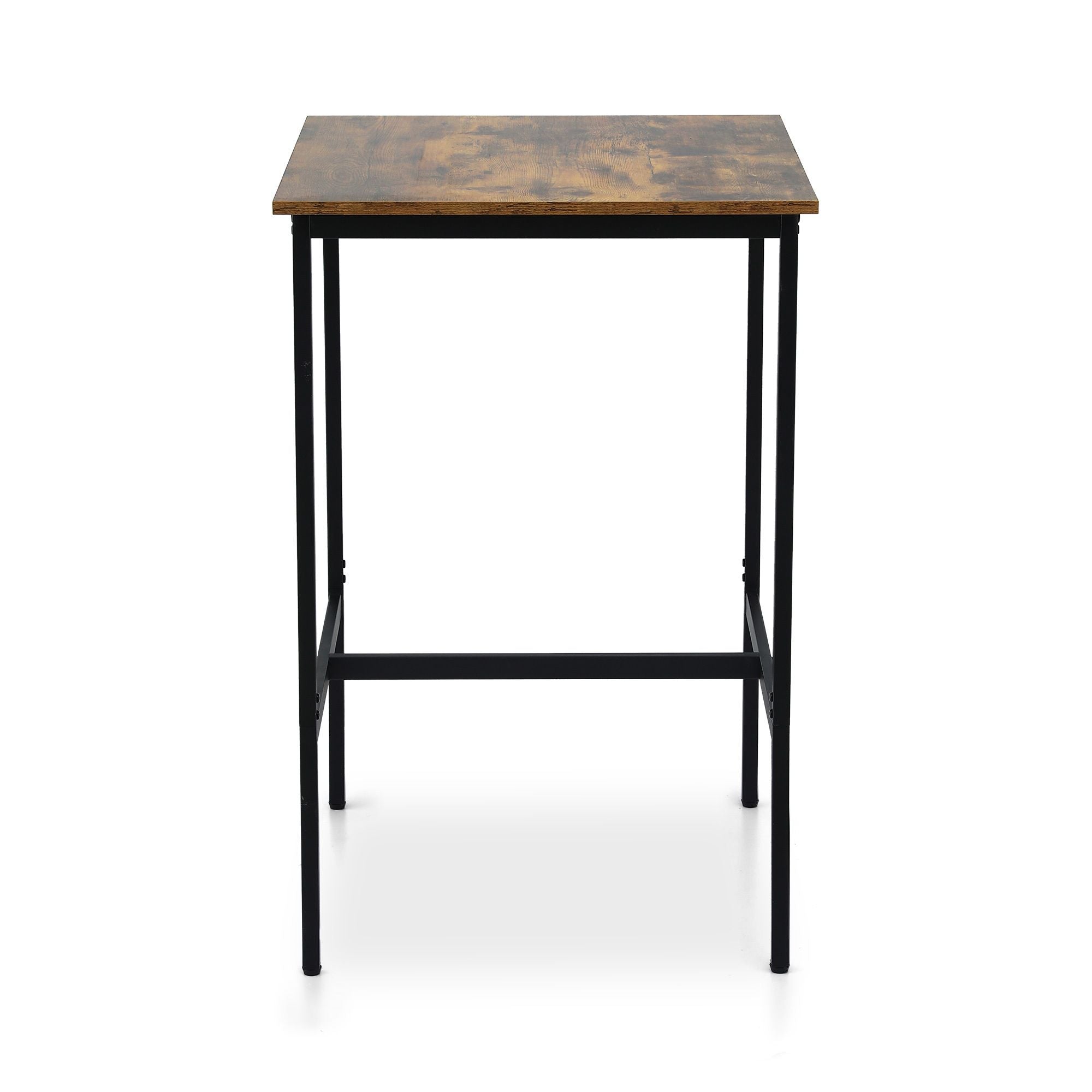 Bar Table Counter Kitchen Dining Desk Pub 60x92cm Vintage Metal Walnut