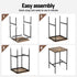 Artiss Bar Table Counter Kitchen Dining Desk Pub 60x92cm Vintage Metal Walnut