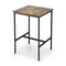 Bar Table Counter Kitchen Dining Desk Pub 60x92cm Vintage Metal Walnut