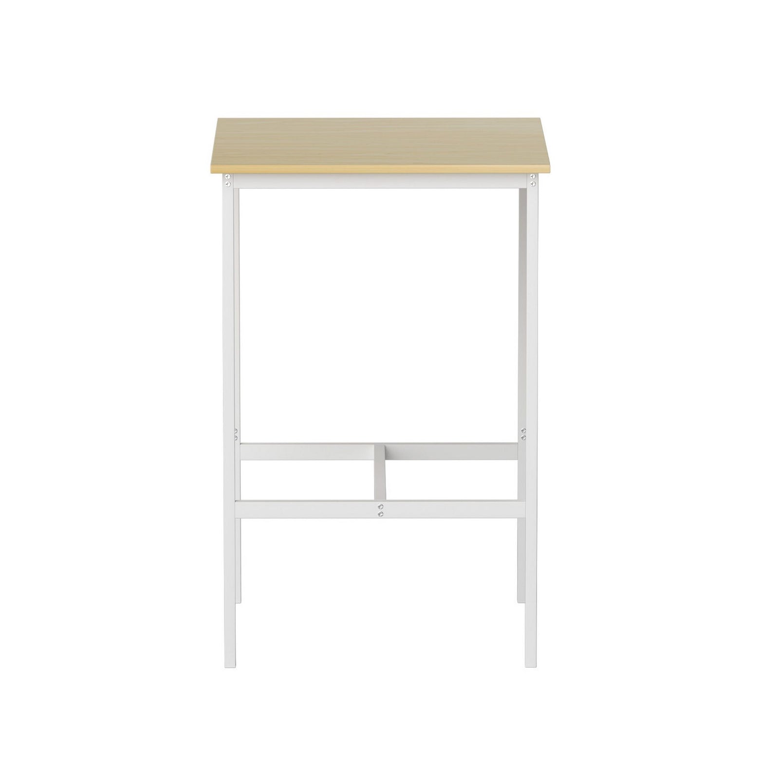 Bar Table – 60x92cm Counter Height Square Dining Desk, Pine/White