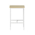 Bar Table – 60x92cm Counter Height Square Dining Desk, Pine/White