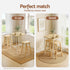 Bar Table – 60x92cm Counter Height Square Dining Desk, Pine/White