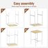 Bar Table – 60x92cm Counter Height Square Dining Desk, Pine/White