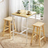 Bar Table – 60x92cm Counter Height Square Dining Desk, Pine/White