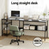 Computer Desk L shape Home Office Study Table Desks Open Shelf Black