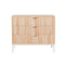 Artiss LURA 3 Drawer Chest of Drawers Pine & White Storage Cabinet