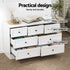 7 Chest of Drawers Dresser Table White