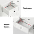 7 Chest of Drawers Dresser Table White