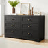 6 Chest of Drawers Tallboy Cabinet - LEIF Black