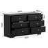 6 Chest of Drawers Tallboy Cabinet - LEIF Black