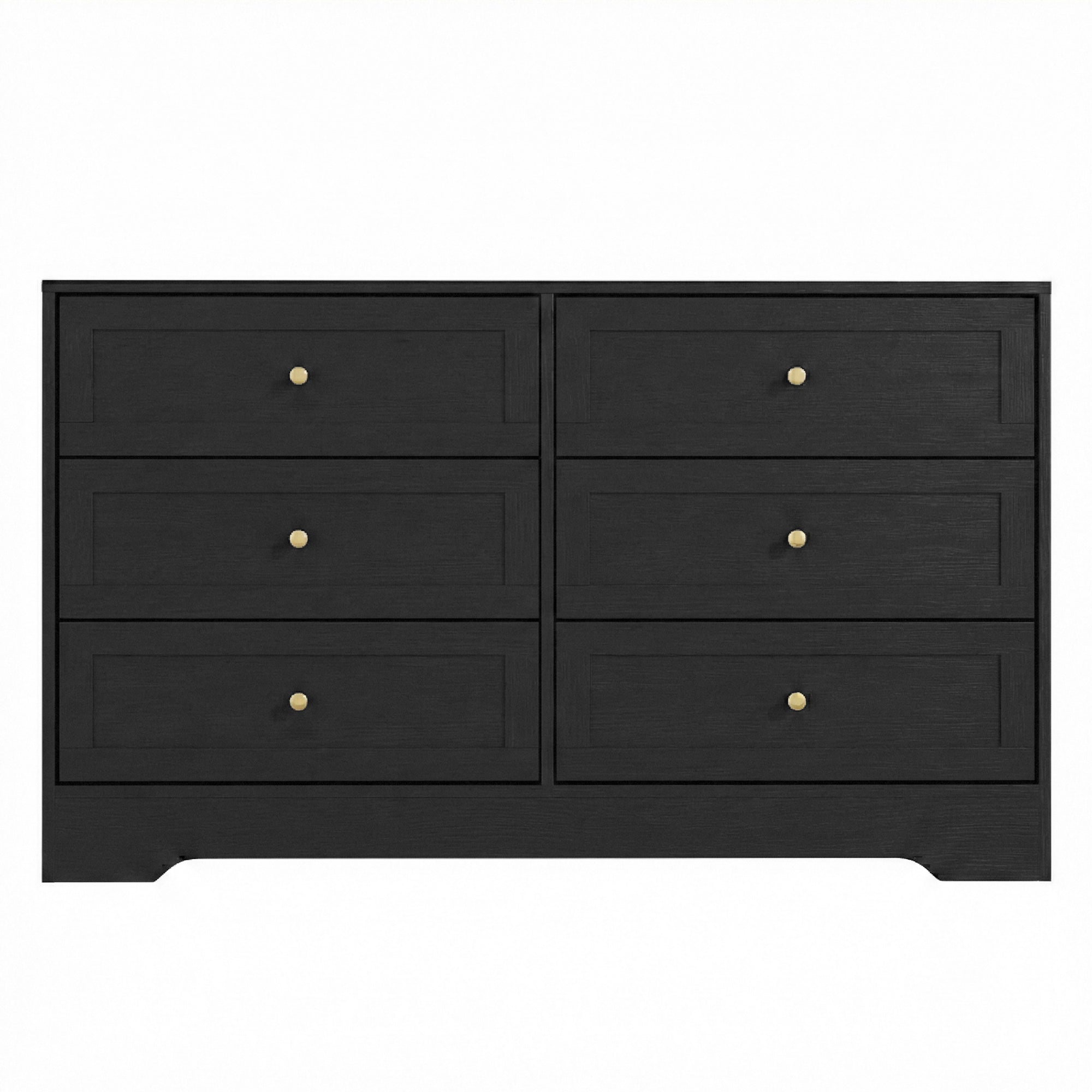 6 Chest of Drawers Tallboy Cabinet - LEIF Black
