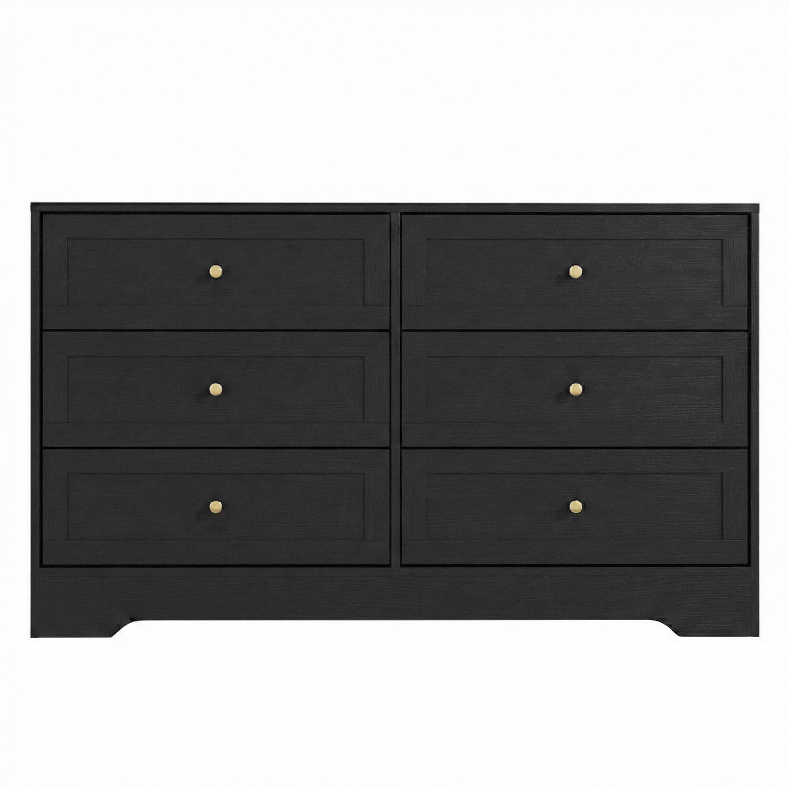 6 Chest of Drawers Tallboy Cabinet - LEIF Black