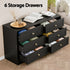 6 Chest of Drawers Tallboy Cabinet - LEIF Black