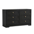 6 Chest of Drawers Tallboy Cabinet - LEIF Black