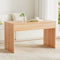 100cm Fluted Coffee Table Rectangle Pine Wood Grain MDF
