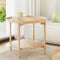 70cm Round Coffee Table Pine Wood Grain Side Table MDF Modern ERMINA