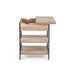 Artiss Side Table with Charging Station – 60cm Flip‑Top Storage 3‑Tier Wood