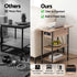 Artiss Side Table with Charging Station – 60cm Flip‑Top Storage 3‑Tier Wood