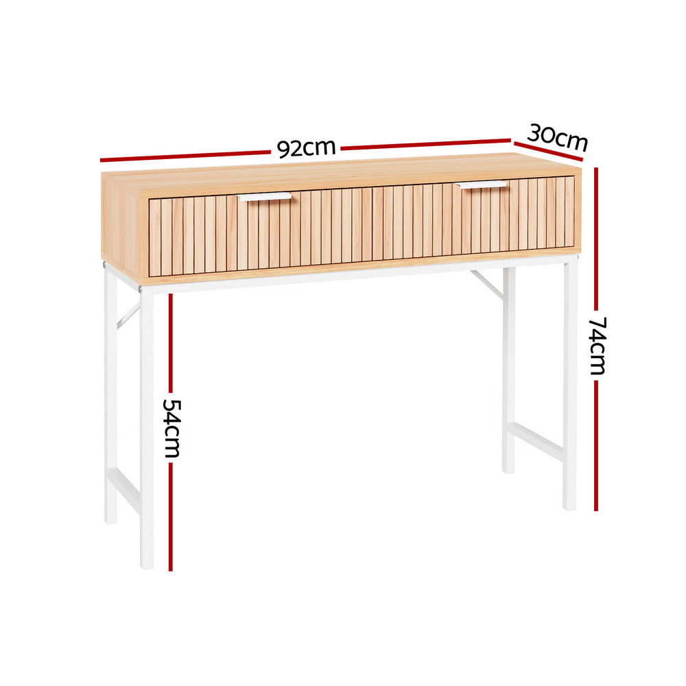 Artiss Console Table 2 Drawers 92CM