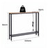 Narrow Console Table – 100cm Entryway Desk w/ Charging Station, Wood/Black