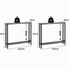 Artiss Set of 2 Narrow Sofa Console Tables with Charging Station, Wood