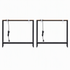Artiss Set of 2 Narrow Sofa Console Tables with Charging Station, Wood
