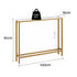 Artiss Console Table Entryway Hallway Display Desk Charging Station Marble Finish White & Gold