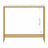 Artiss Console Table Entryway Hallway Display Desk Charging Station Marble Finish White & Gold
