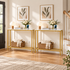Artiss Console Table Set of 2 with Charging Station Narrow Hallway Table