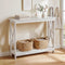 Console Table Entryway Hallway Display 2-Tier Narrow Sofa Table 100CM White