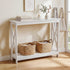 Console Table Entryway Hallway Display 2-Tier Narrow Sofa Table 100CM White