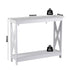 Console Table Entryway Hallway Display 2-Tier Narrow Sofa Table 100CM White
