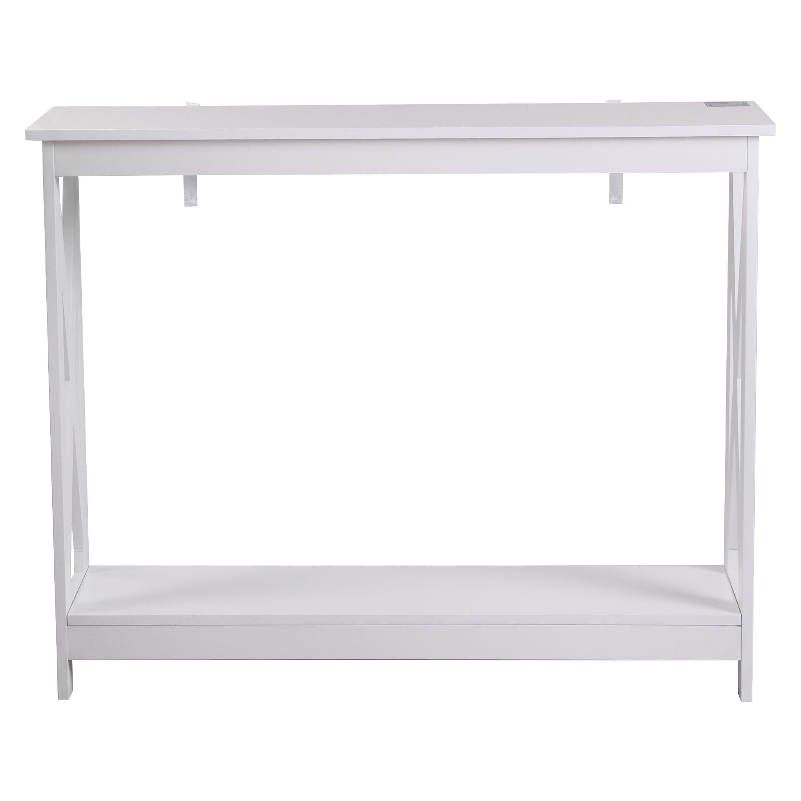 Console Table Entryway Hallway Display 2-Tier Narrow Sofa Table 100CM White