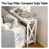 Console Table Entryway Hallway Display 2-Tier Narrow Sofa Table 100CM White