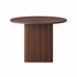 Artiss Modern Round Dining Table with Hidden Storage Base 100cm Dark Walnut