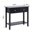 Console Table Hallway Sofa Entryway Entrance 2 Drawers 80CM Black