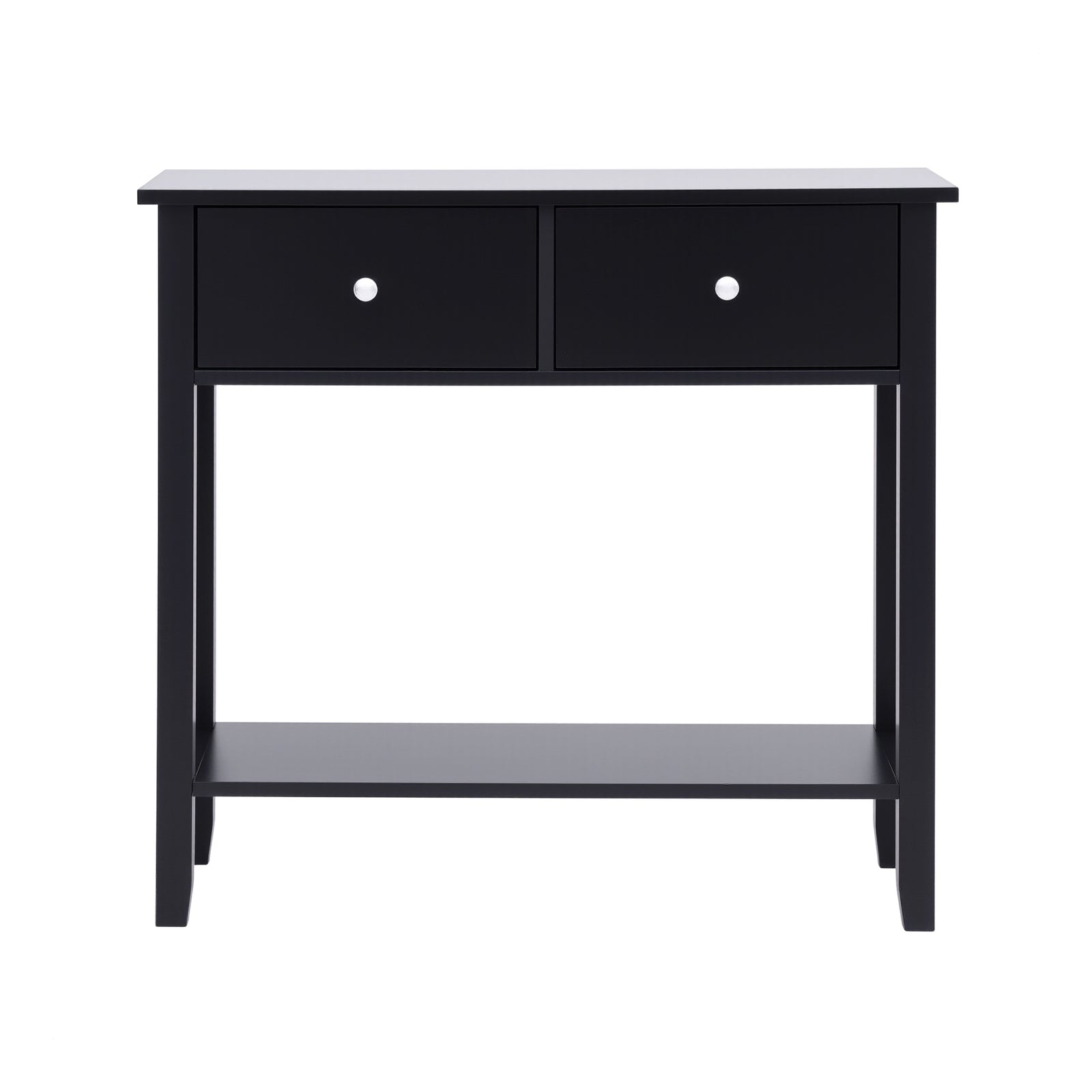Console Table Hallway Sofa Entryway Entrance 2 Drawers 80CM Black