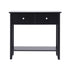 Console Table Hallway Sofa Entryway Entrance 2 Drawers 80CM Black
