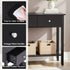 Console Table Hallway Sofa Entryway Entrance 2 Drawers 80CM Black